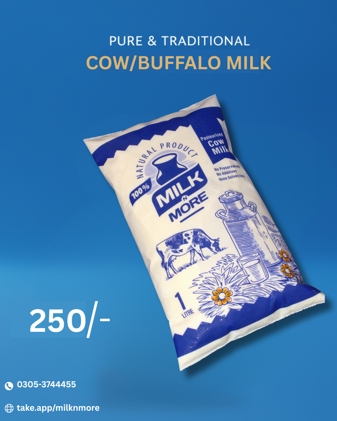 Fresh Cow Milk - 1 KG