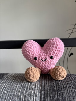 Jellycat heart crochet plushie