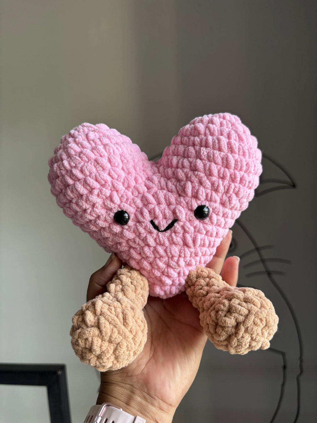 Jellycat heart crochet plushie
