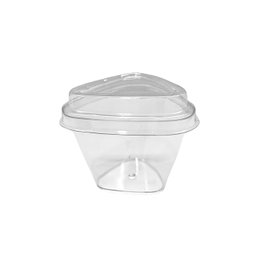 60ml Triangle Dessert Cup with Lid (pack of 10)