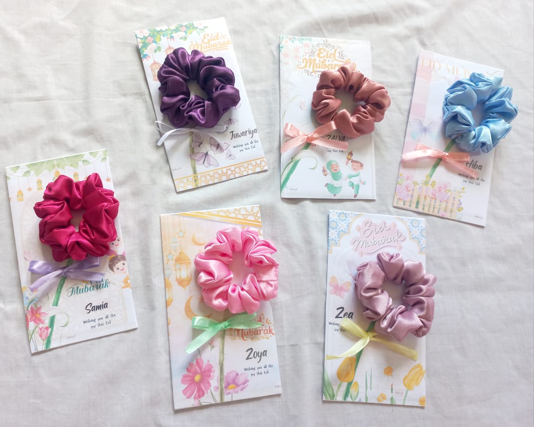 🌙 Eid Personalized Envelope – Scrunchie & Bow Edition 🌸_7
