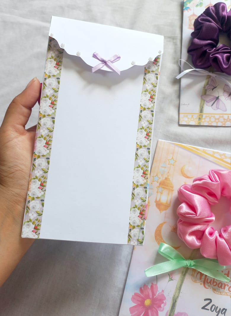🌙 Eid Personalized Envelope – Scrunchie & Bow Edition 🌸_6