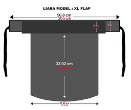 XL Double layer /Flap Niqab (13 inch /12 inch)