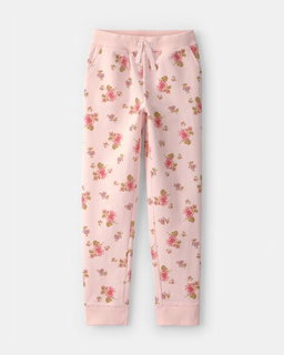 Girls Floral Drawstring Knit Joggers - 5 Colours