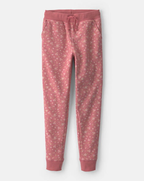 Girls Floral Drawstring Knit Joggers - 5 Colours_4