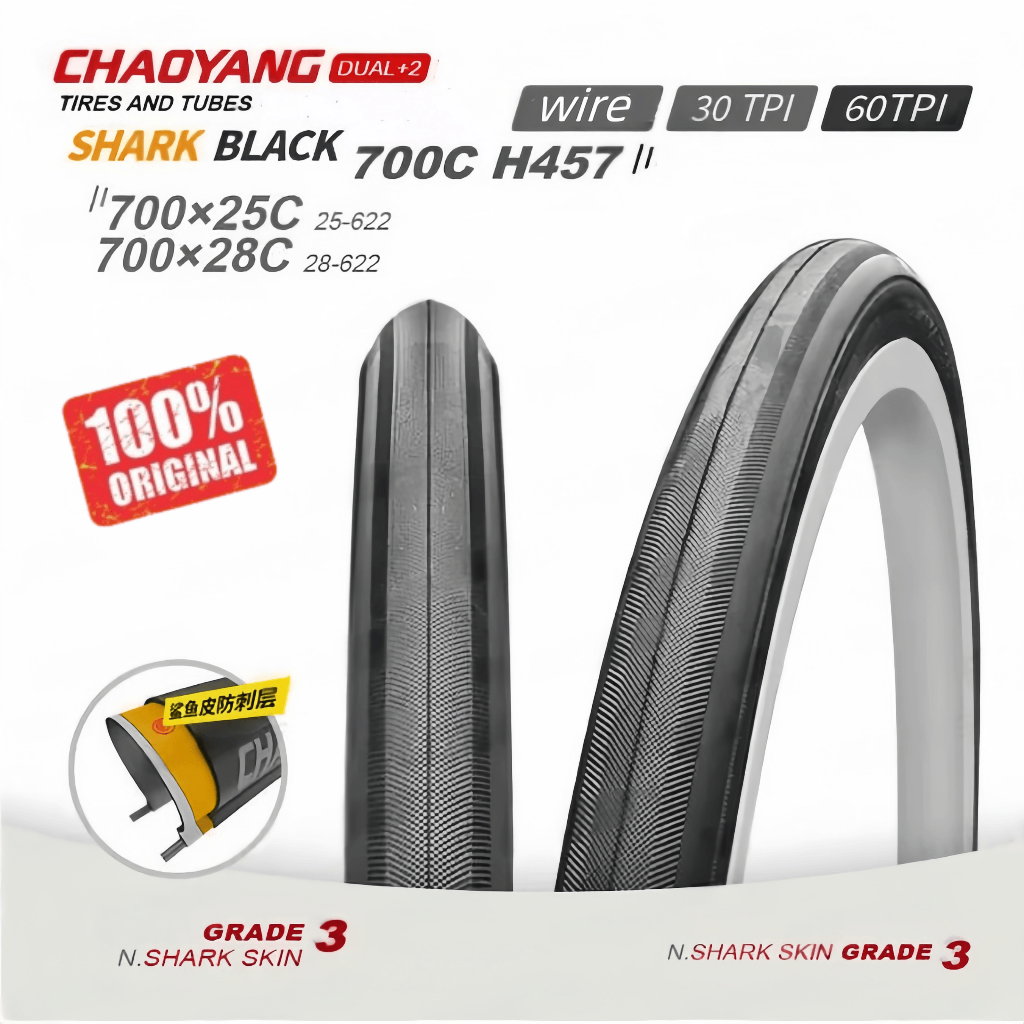 Chaoyang Mini Shark H-457 Road Tire | 700x28C | Pro-Level 60/120 TPI_2