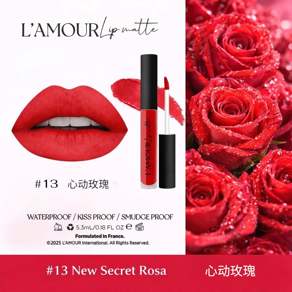 L’AMOUR Lip Matte 5ml - 12 Colours (89RM/Pcs)