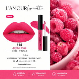 L’AMOUR Lip Matte 5ml - 12 Colours (89RM/Pcs)