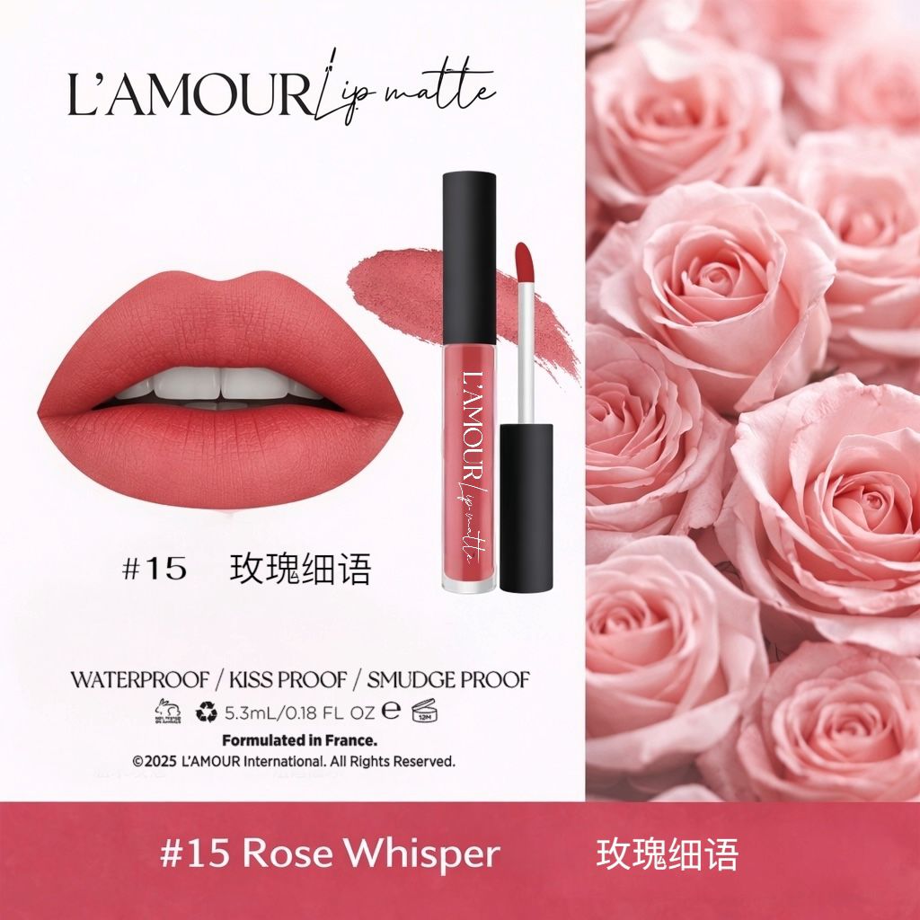 L’AMOUR Lip Matte 5ml - 12 Colours (89RM/Pcs)_2