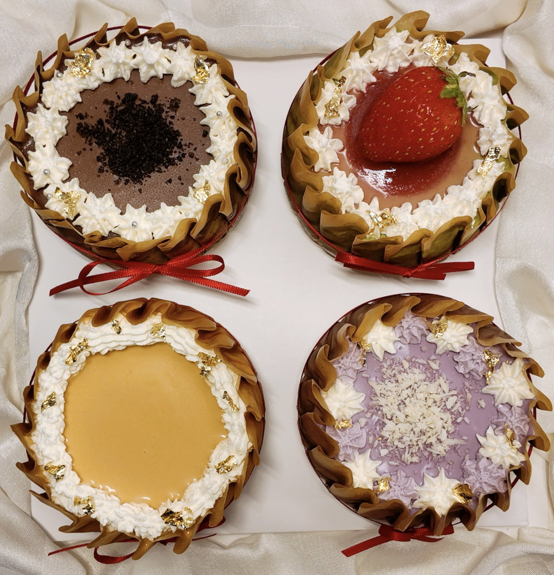 4 x 4” Inch Burnt Basque Cheesecake 
