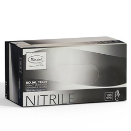 Roial Tech Guanti in Nitrile Non Talcati Nero - S