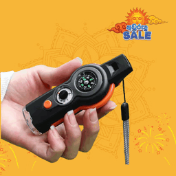 Outdoor Camping 7-In-1 Multi-Function Whistle (Survival and Safety Whistle) For Hiking.