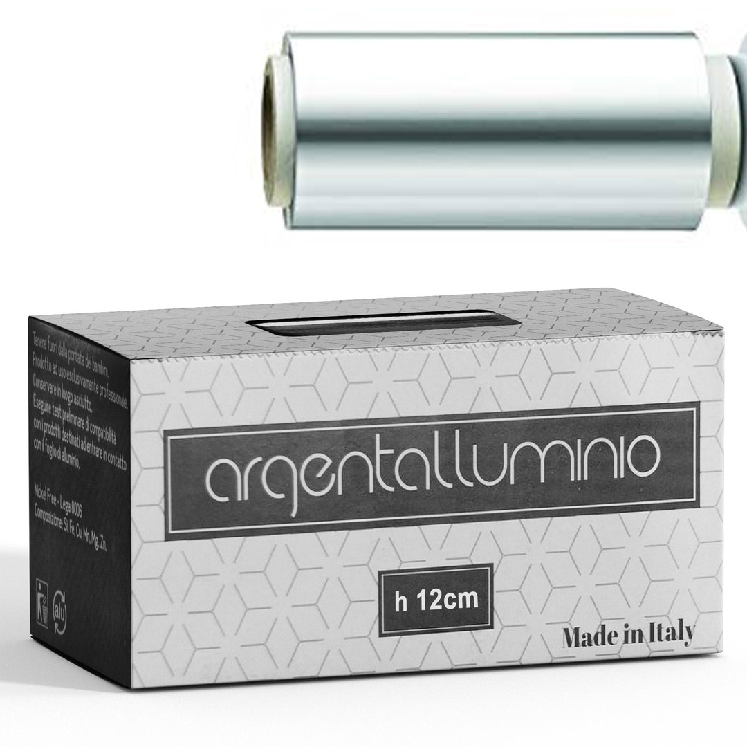 Argentalluminio Carta Stagnola Argento 12cm con Astuccio - 350gr