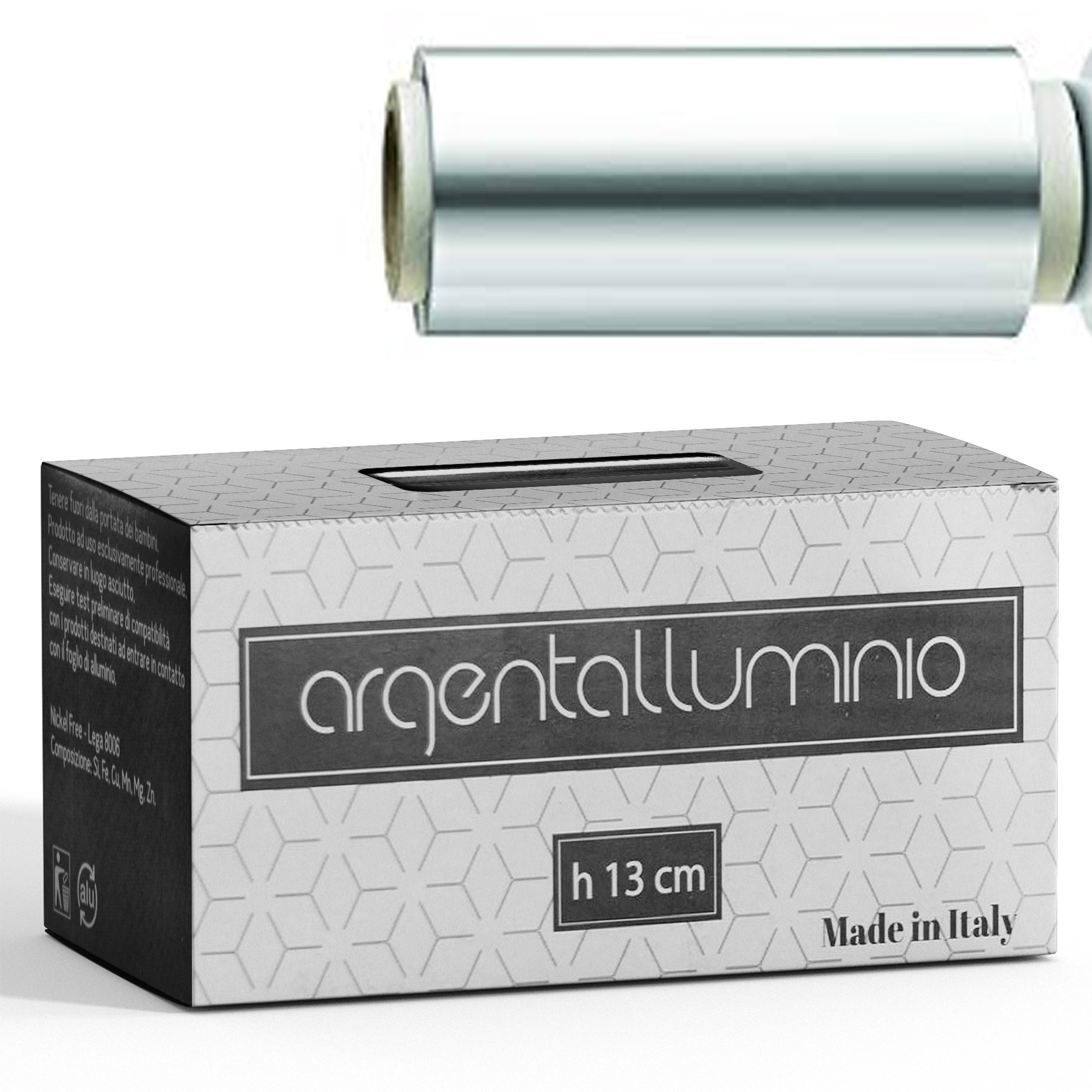 Argentalluminio Carta Stagnola Argento 13cm con Astuccio - 400gr