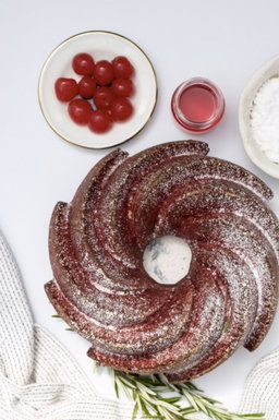 Queque Seco Red Velvet (Forma Espiral)