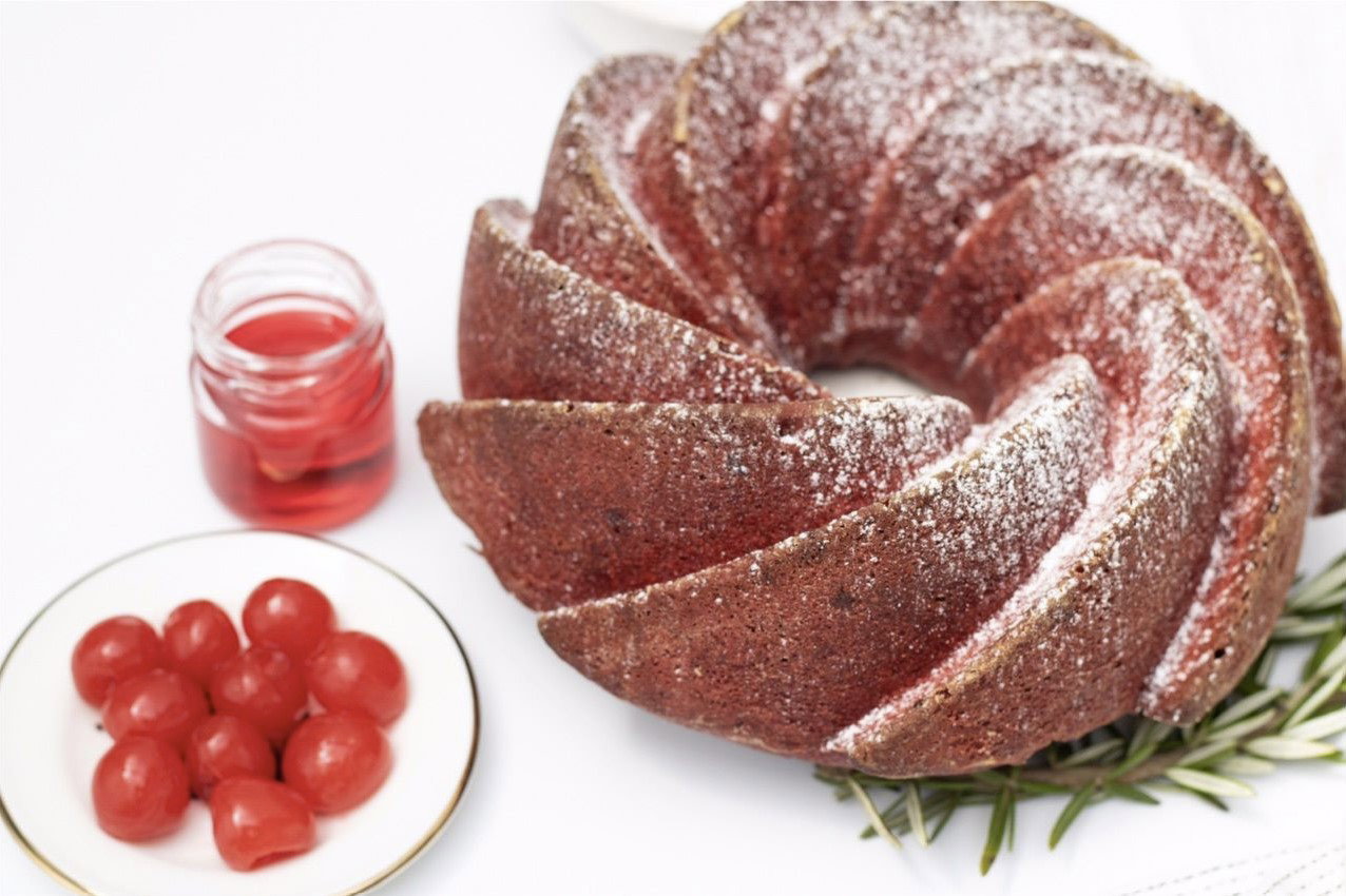 Queque Seco Red Velvet (Forma Espiral)