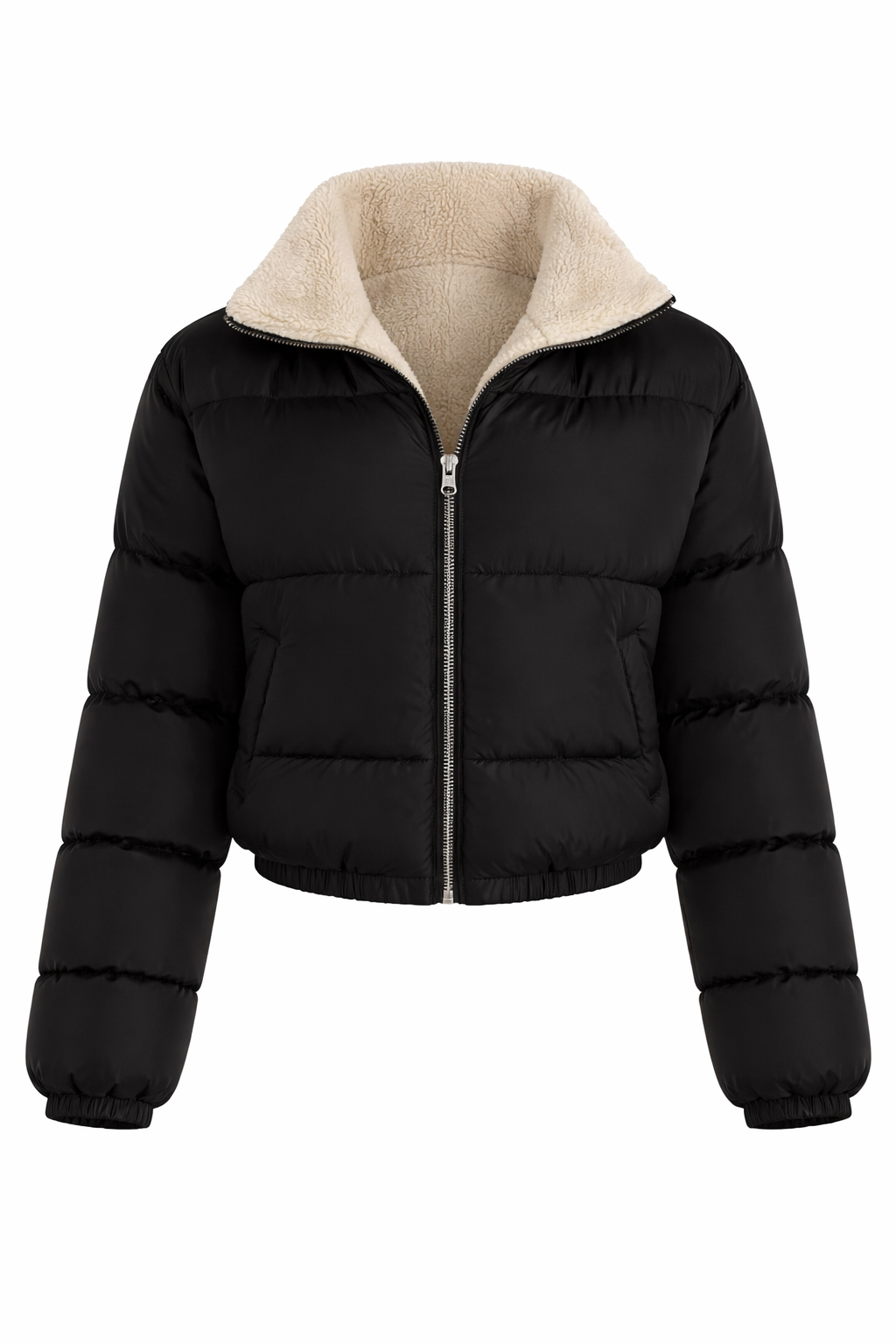 Puffer Jacket with Fur Lining