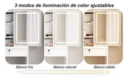 Vanity con espejo led ( 3 cambios de luz)  