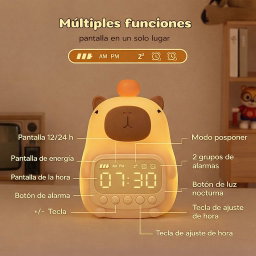 Reloj despertador multifuncional  de capibara 