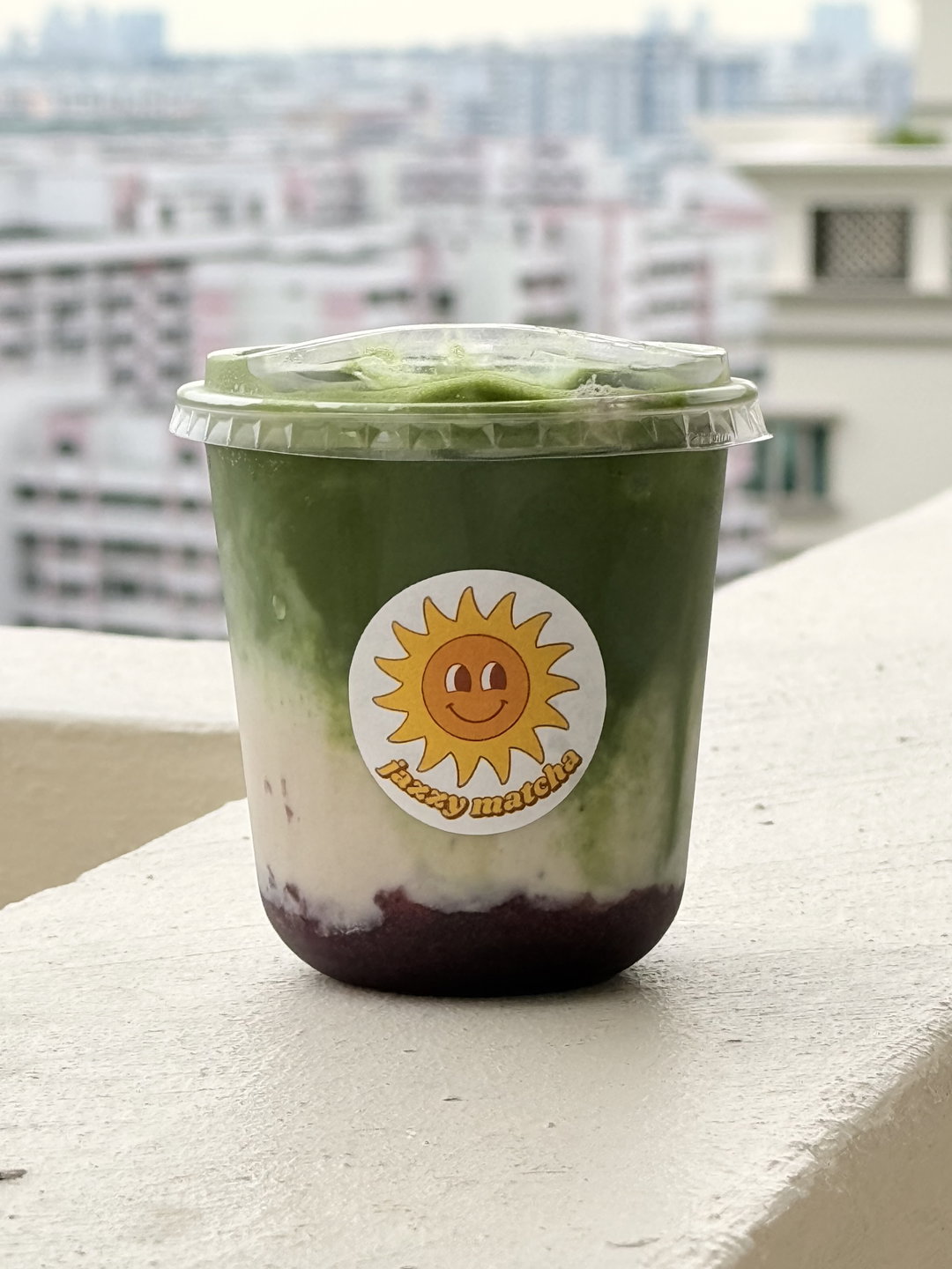 Blueberry Matcha Latte 