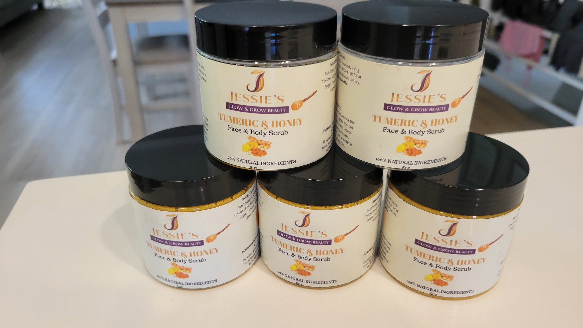 TUMERIC FACE & BODY SCRUB 6oz_0