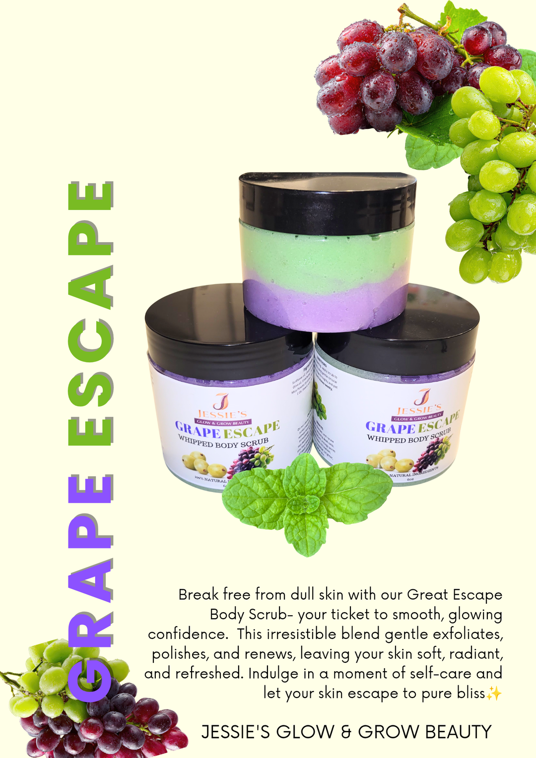GRAPE ESCAPE WHIPPED BODY SCRUB 4OZ