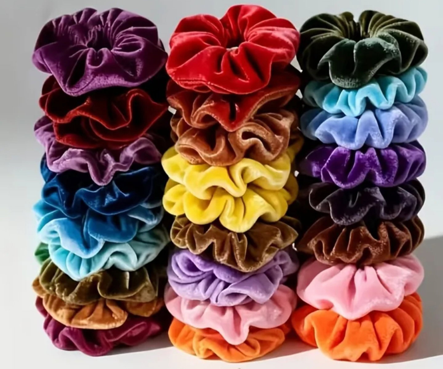 VELVET SCRUNCHIES 5 FOR_0