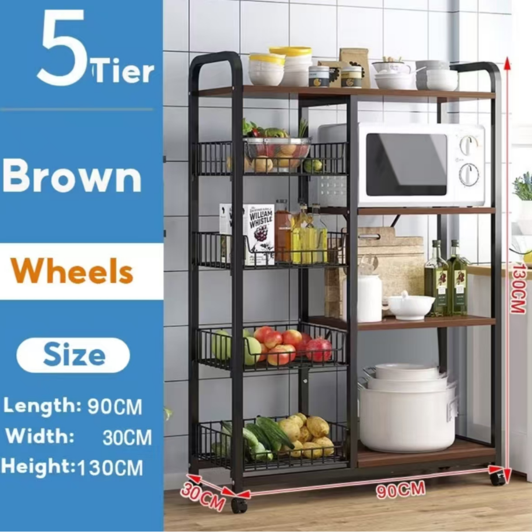 KITCHEN SNACK VEGETABLE TROLLEY RACK  (RAK DAPUR)_5