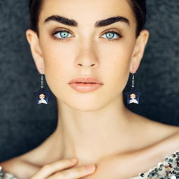 PORTRAIT OF LULU AMONG THE STARS – STAR DROP EARRINGS