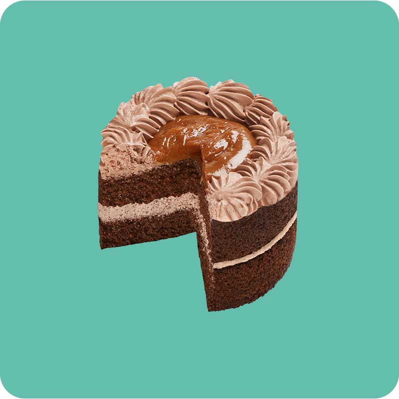 Bento Chocolate Caramel Cake