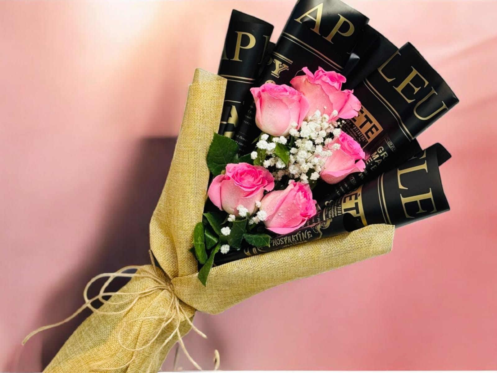 Mini Bouquet Pink Roses_0