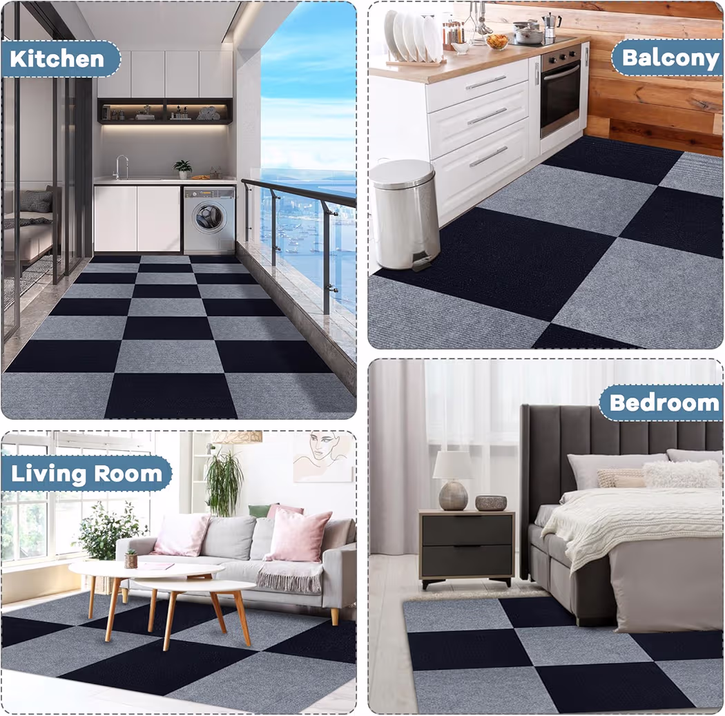 Alfombra Autoadhesivas 60 x 60cm Gris Claro _2
