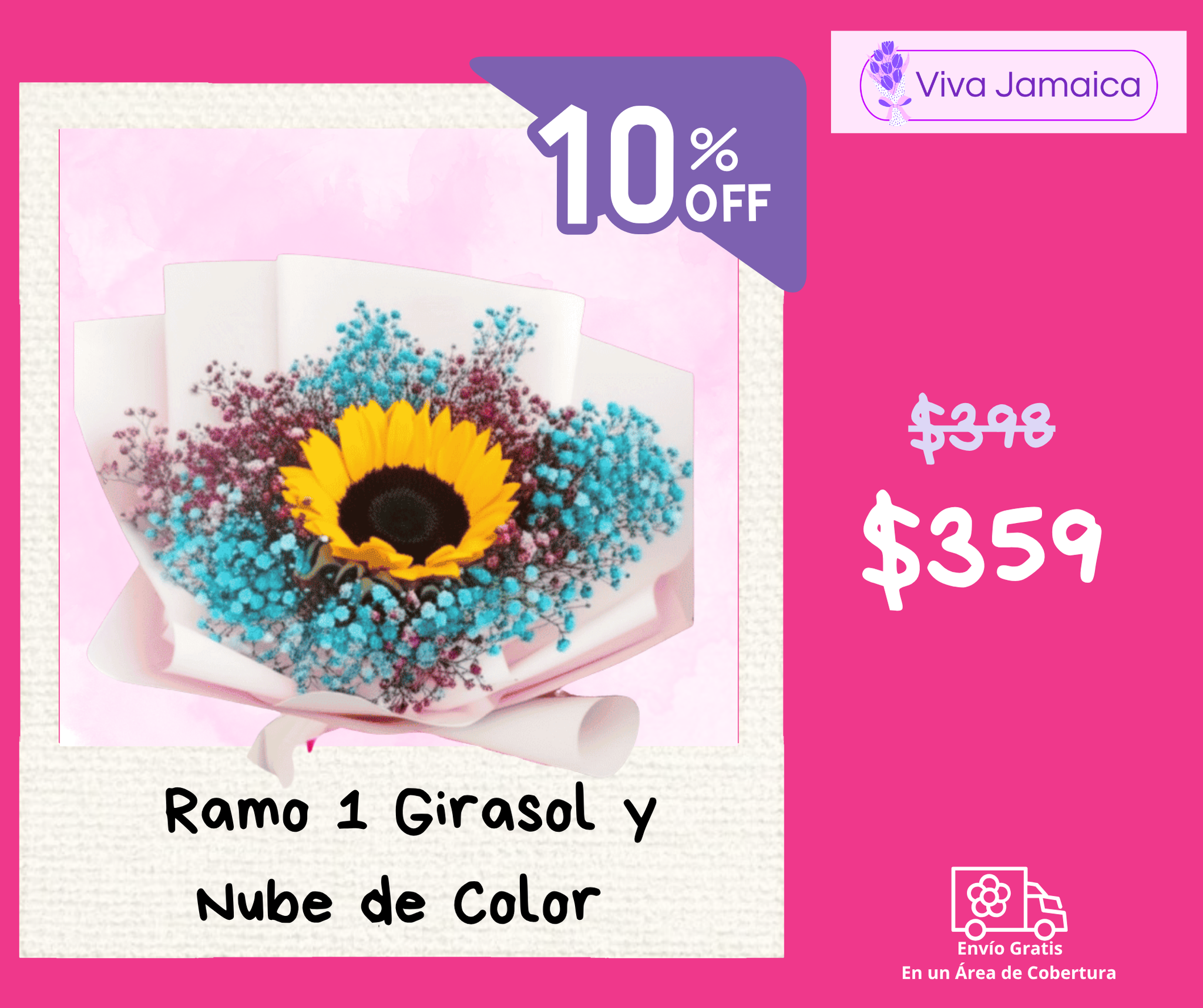 Un Girasol y Nube de Color_0