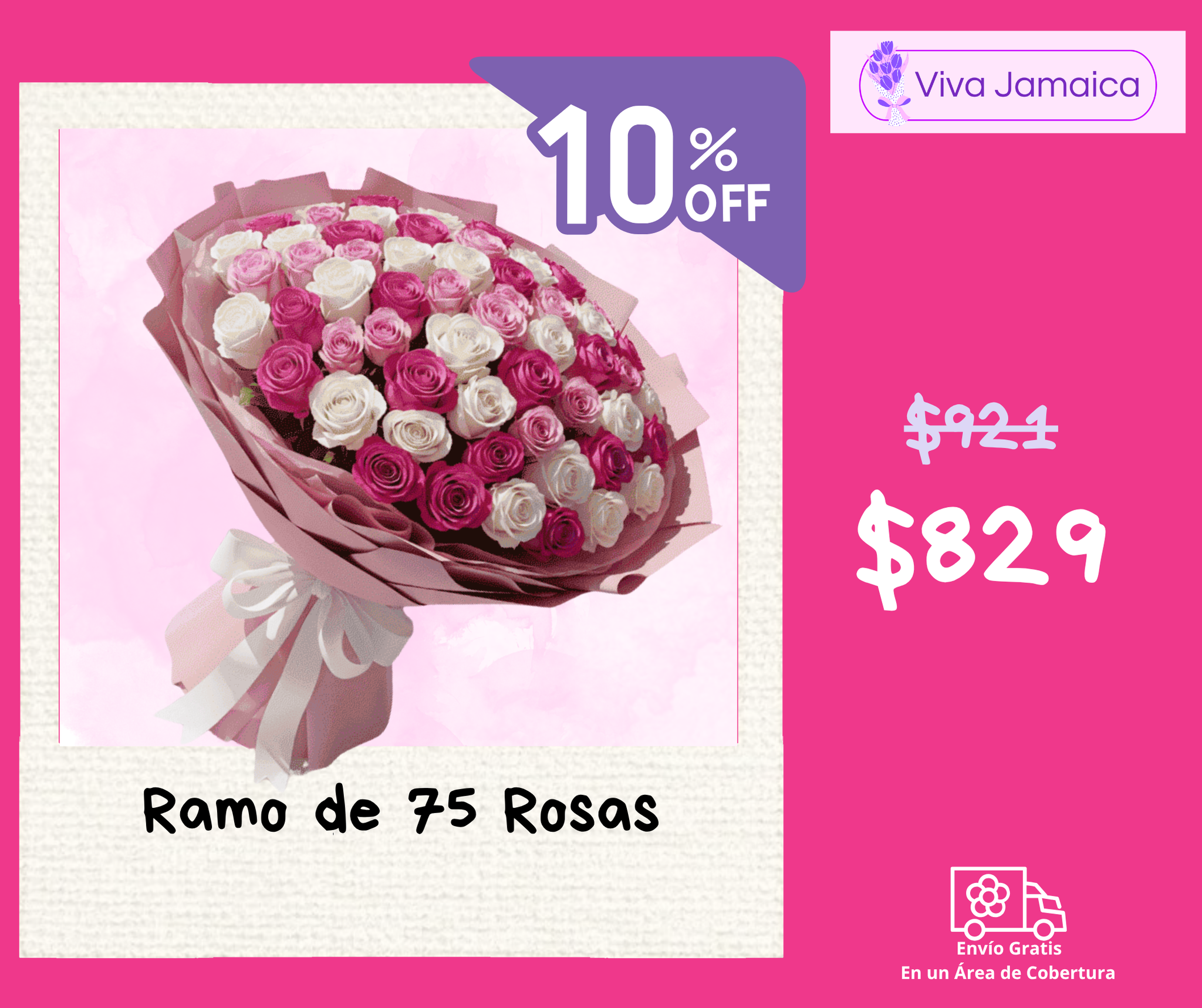 Ramo de 75 Rosas_0