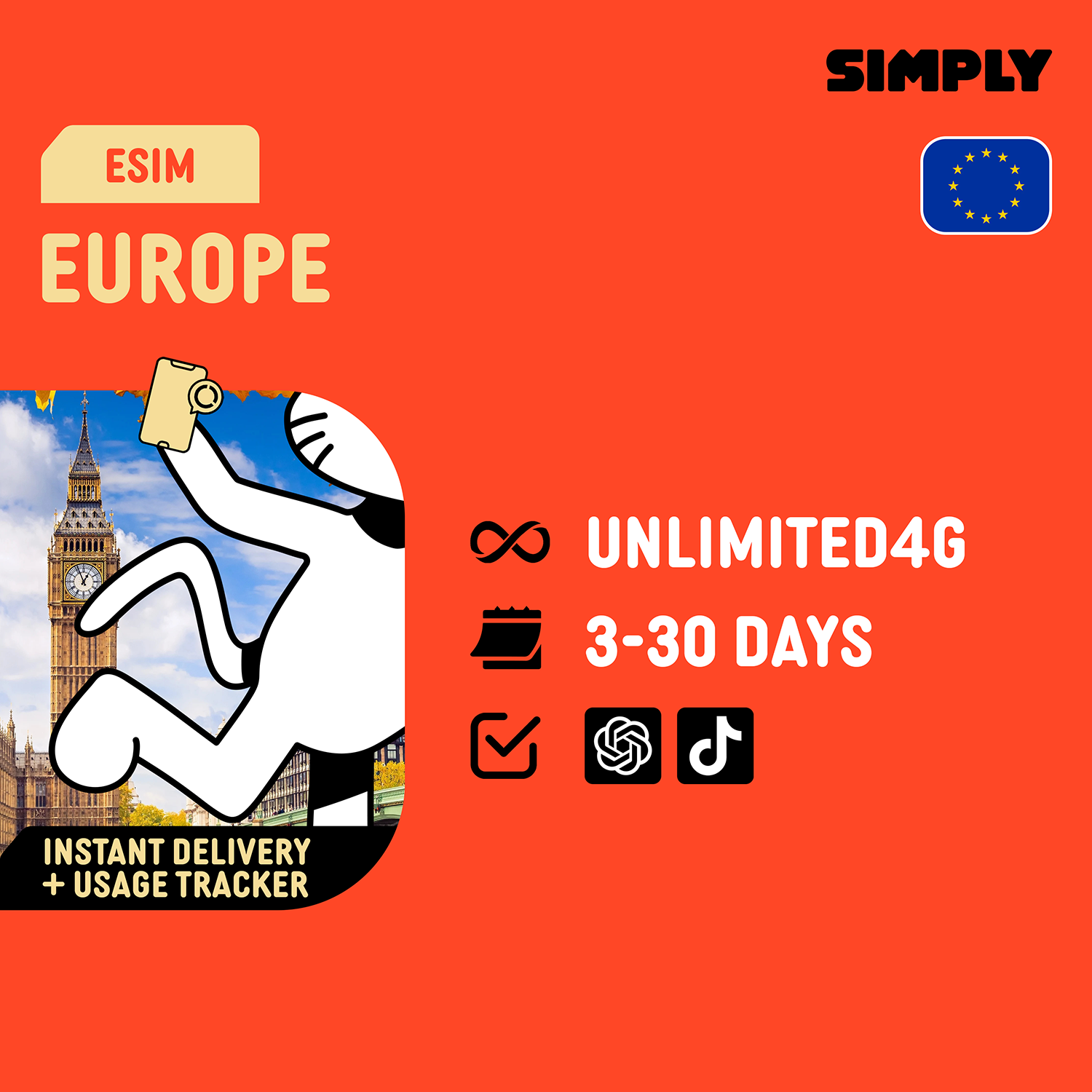 SIMPLY Unlimited Data | Europe - 41 Countries | Up to 30 Days_0