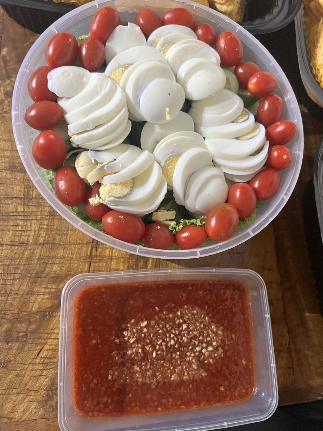 Salad with signature sauce