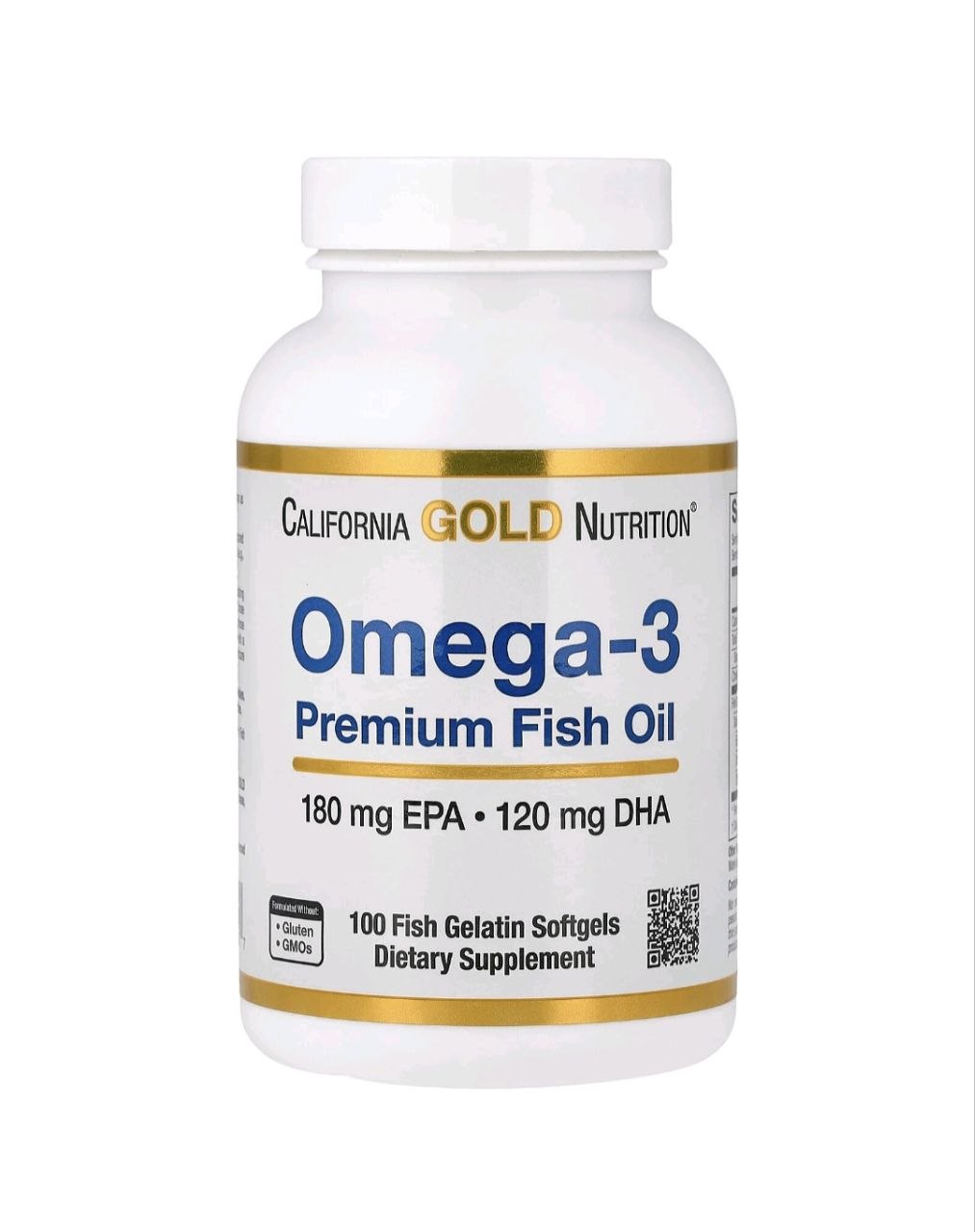 California Gold Nutrition, Omega-3 Premium Fish Oil, 100 Balıq Jelatini Kapsulu