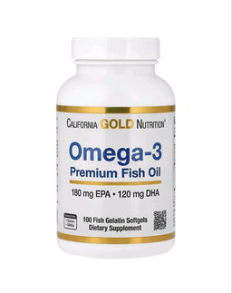 California Gold Nutrition, Omega-3 Premium Fish Oil, 100 Balıq Jelatini Kapsulu
