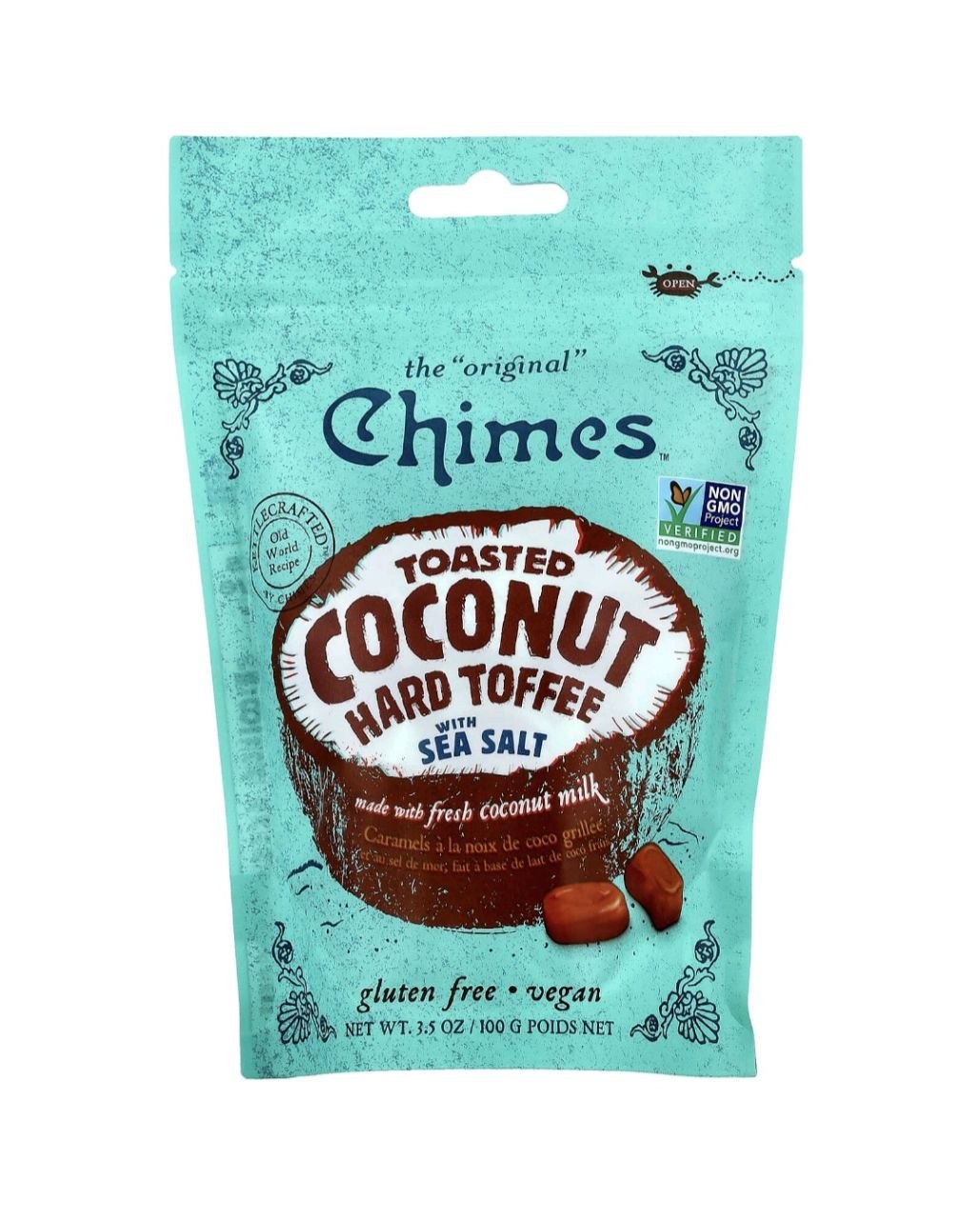 Chimes, Toasted Coconut Hard Toffee (Qovrulmuş Kokoslu Sərt), Dəniz Duzu ilə