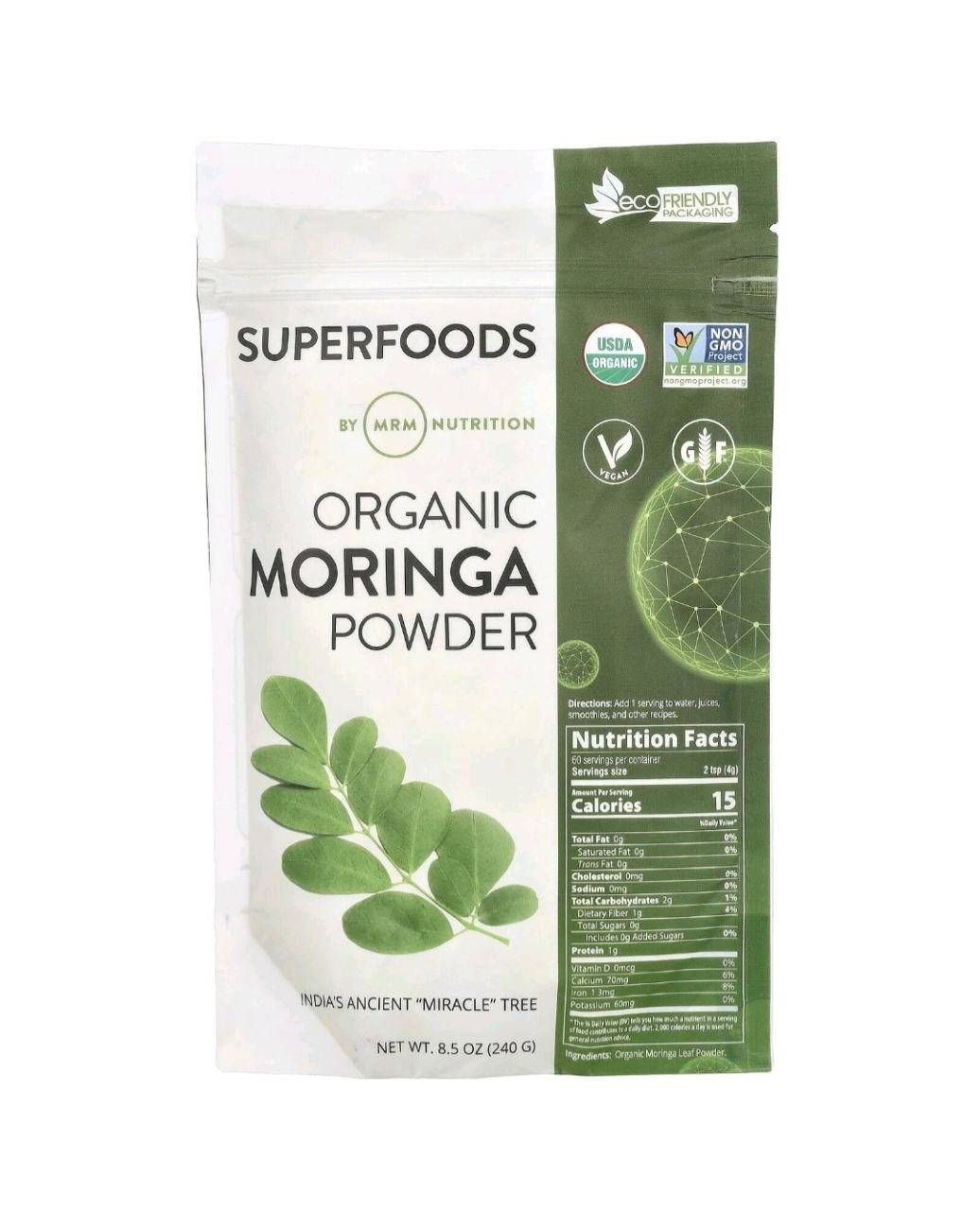 Orqanik Morinqa Tozu (Organic Moringa Powder), 240 q