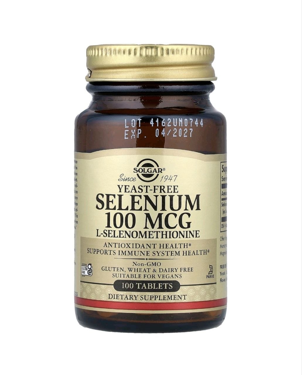 Solgar, Selenium, 100 mkq, 100 Tablet_0