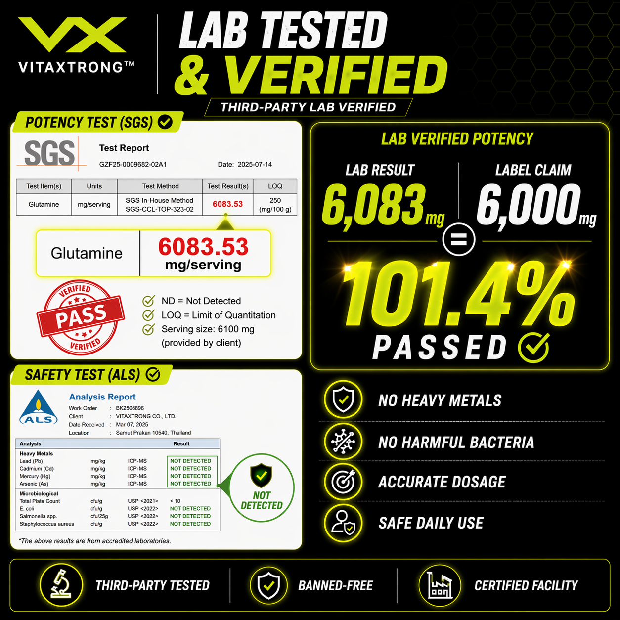VITAXTRONG 100% Glutamine [300g / 500g / 1kg] – Faster Muscle Recovery, Repair & Immune Boost [VX]_10