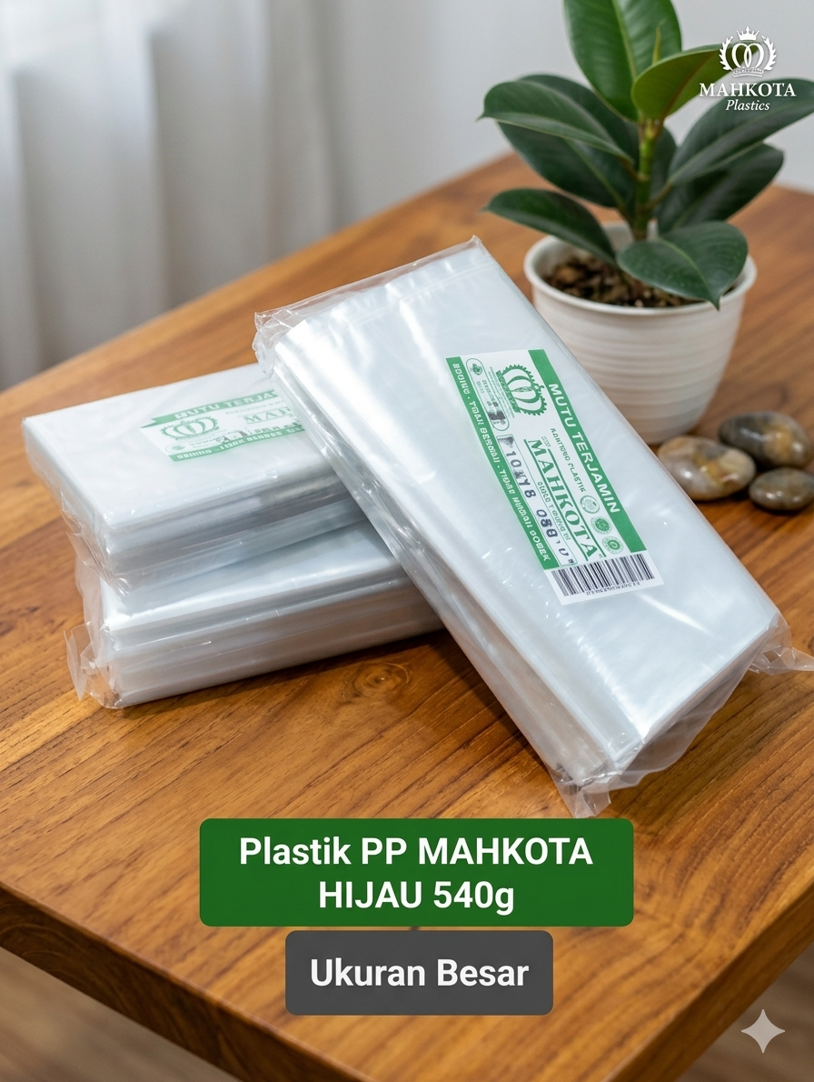 Plastik PP Mahkota Hijau Tri Gunung 540g Ukuran Besar