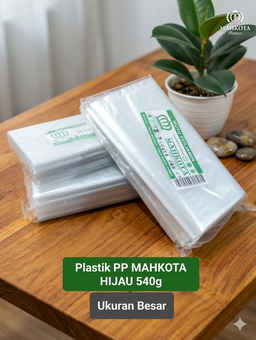 Plastik PP Mahkota Hijau Tri Gunung 540g Ukuran Besar