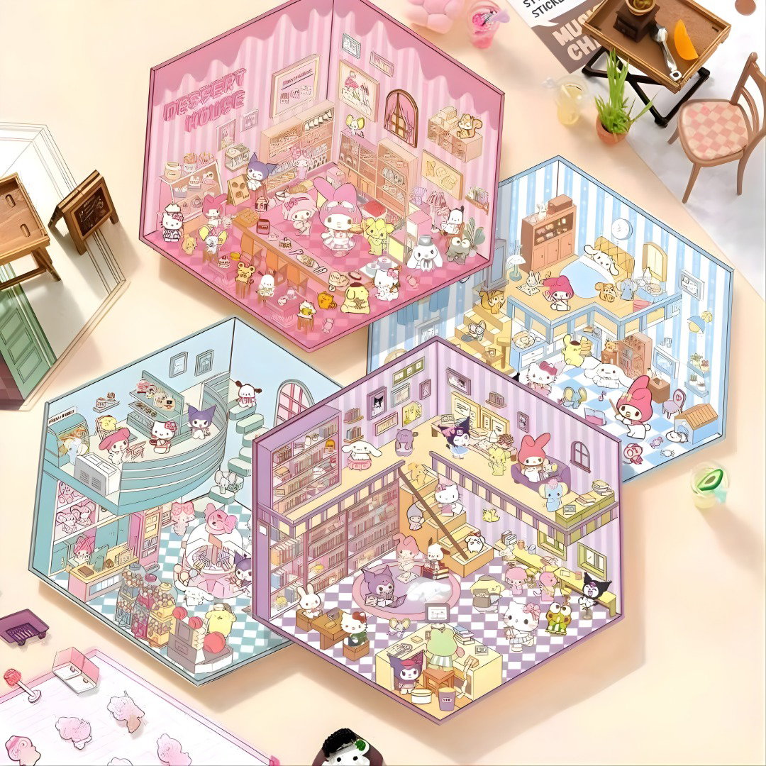 Small Sanrio Scenery Sticker Set_0