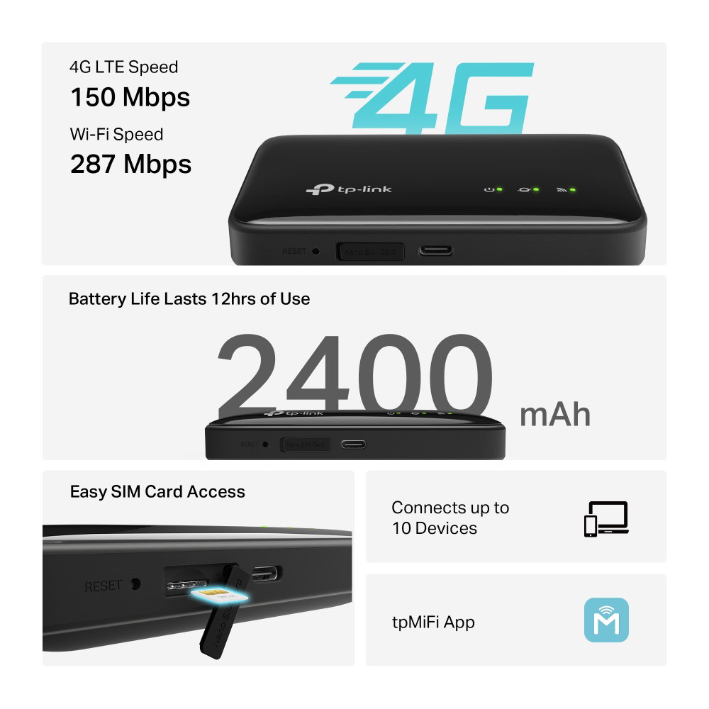 TPLink Pocket Wifi Hotspot M7005 WiFi 6