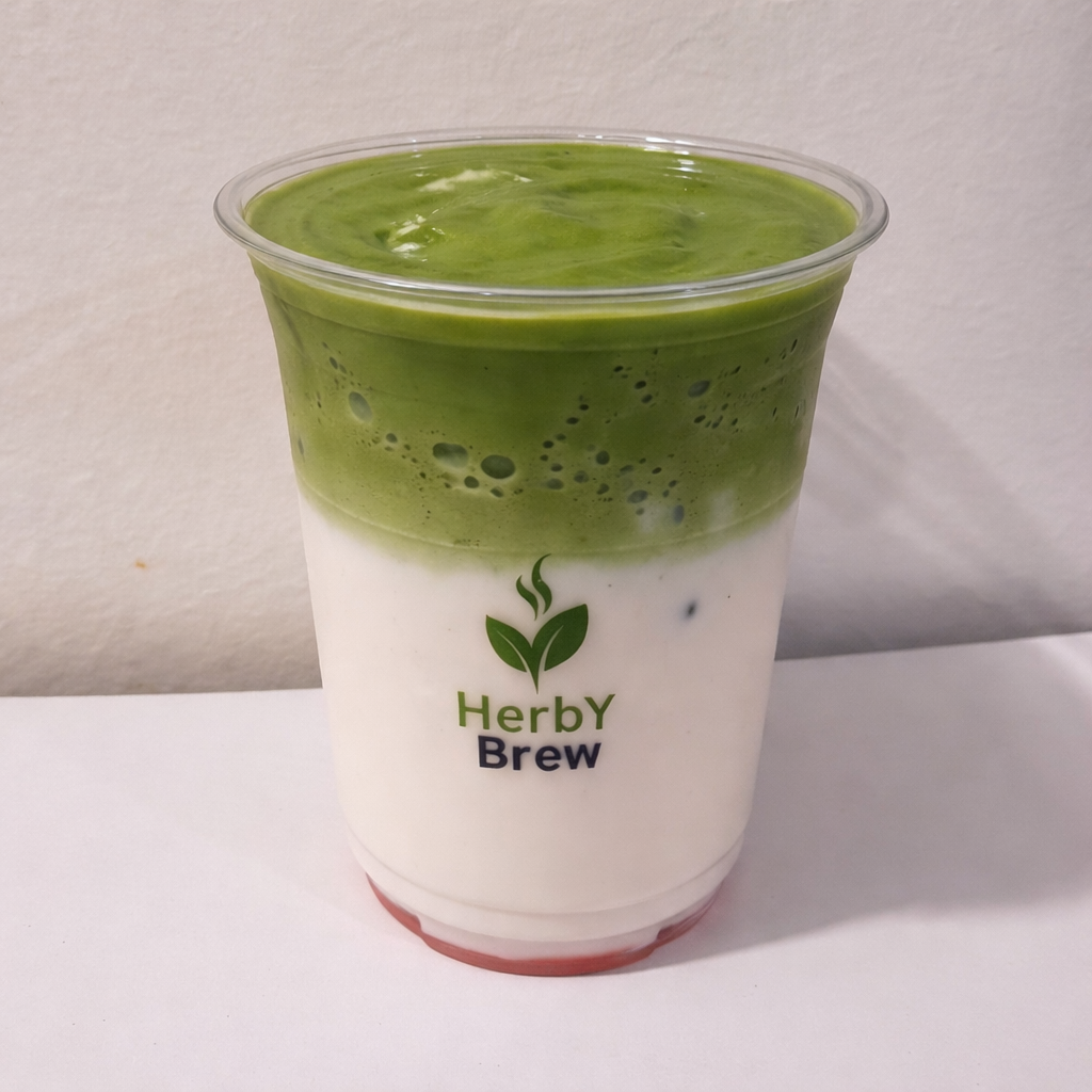 Iced Rose Matcha Cloud Latte
