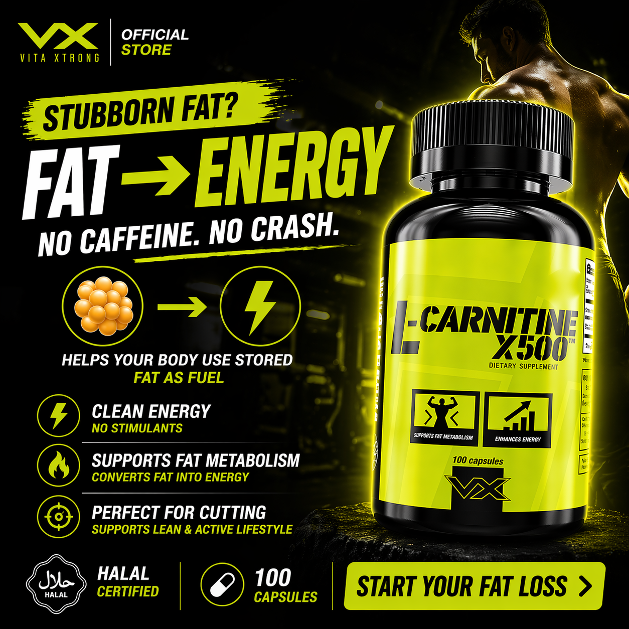 VITAXTRONG Fasting Shred Stack (CLA + L-Carnitine) | Fat Burner | Keto & Intermittent Fasting Support [VX]_13