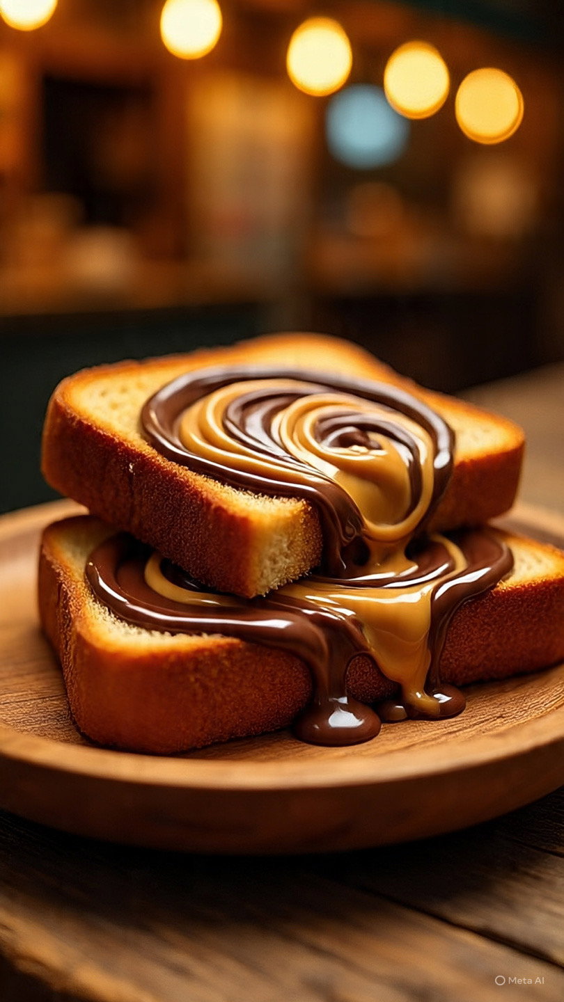 ROTI BAKAR COKLAT + PEANUT
