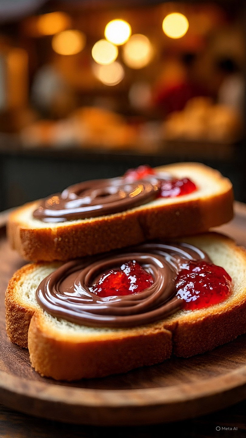 ROTI BAKAR COKLAT + STRAWBERI 